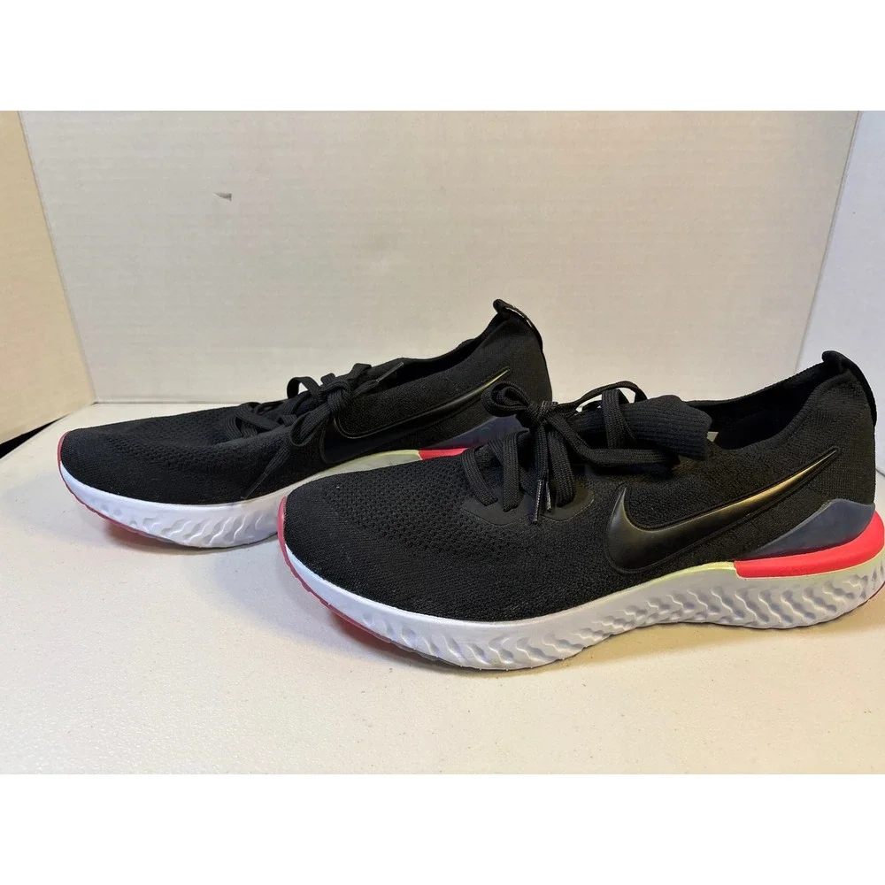 Nike Epic React Flyknit Womens Running Shoes‎ Black Pink Size 13 no box